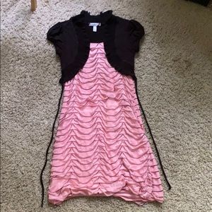 Pink and Black Dress